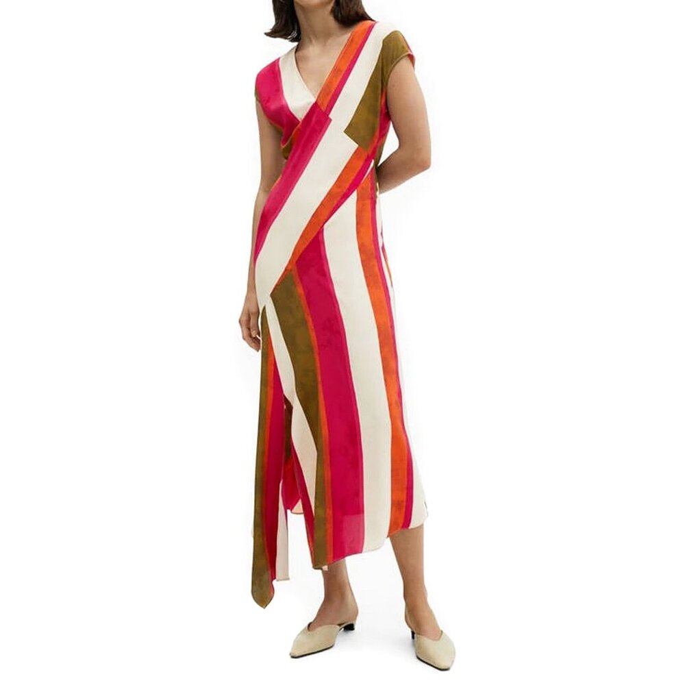NWT Mango Multicolor Striped Maxi Dress